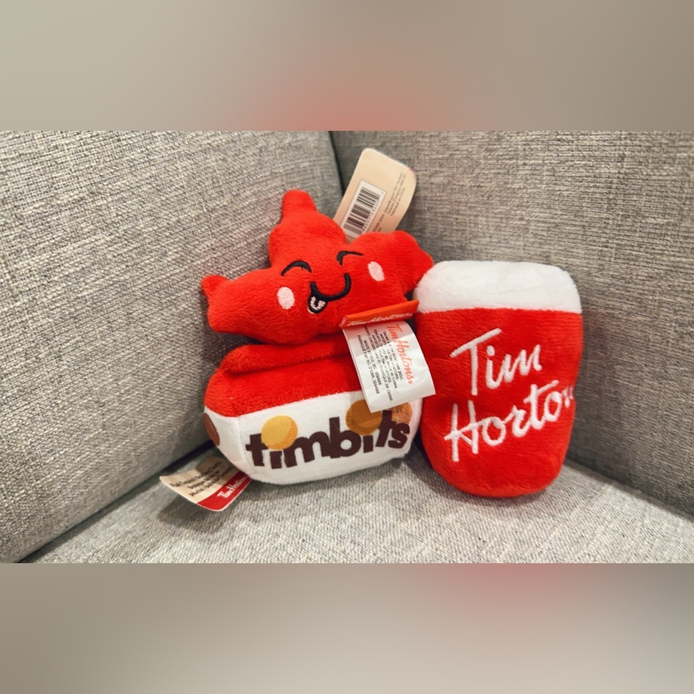Limited Edition Tim Hortons® Maple Leaf, Timbits Box, Hot Cup Plush Charm BNWT